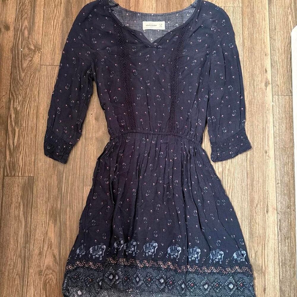 Abercrombie-fitch Women's Navy and Blue Dress